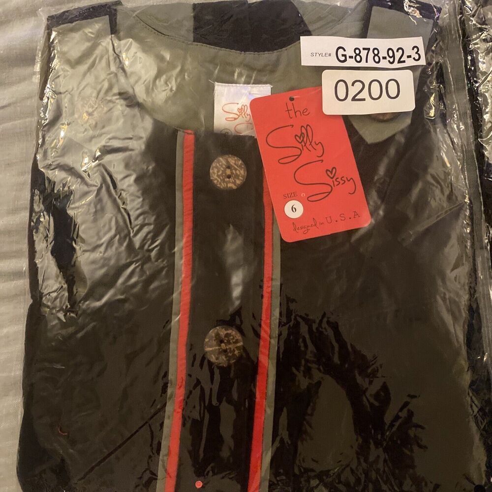 Silly Sissy Jumper Dress Little Girls Black Green Corduroy Hipster Butterfly Bow - Picture 8 of 8